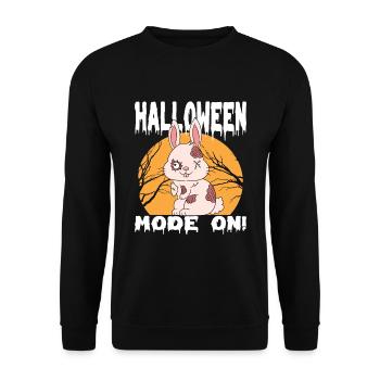 Halloween Zombie Animals Halloween Rabbit - Unisex Sweatshirt - black - Front - Alina (178cm) & Michal (187cm)