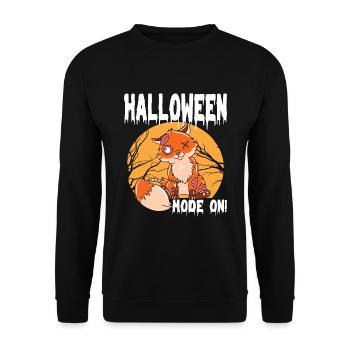 Halloween Zombie Animals Halloween Fox - Unisex Sweatshirt - black - Front - Alina (178cm) & Michal (187cm)