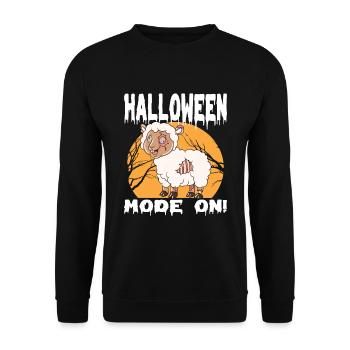 Halloween Zombie Tiere Halloween Schaf - Unisex Pullover - Schwarz - Vorne - Alina (178cm) & Michal (187cm)