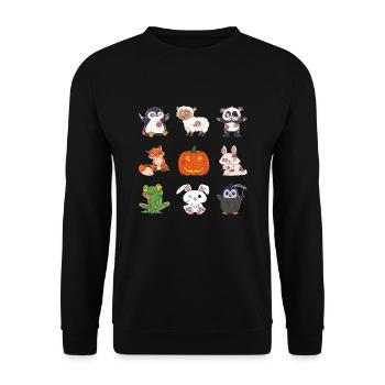 Halloween Zombie Animaux Halloween Animaux - Sweat-shirt Unisexe - noir - Devant - Alina (178cm) & Michal (187cm)