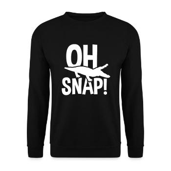 Alligator Alligator Crocodile Crocodile - Unisex Sweatshirt - black - Front - Alina (178cm) & Michal (187cm)