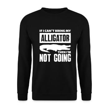 Alligator Alligator Crocodile Crocodile - Unisex Sweatshirt - black - Front - Alina (178cm) & Michal (187cm)