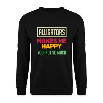 Alligator Alligator Crocodile Crocodile - Unisex Sweatshirt - black - Front - Alina (178cm) & Michal (187cm)