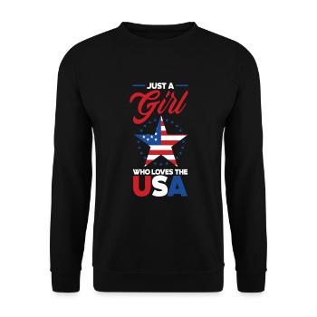 Amérique États-Unis Américain Américain - Sweat-shirt Unisexe - noir - Devant - Alina (178cm) & Michal (187cm)