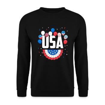Amérique États-Unis Américain Américain - Sweat-shirt Unisexe - noir - Devant - Alina (178cm) & Michal (187cm)