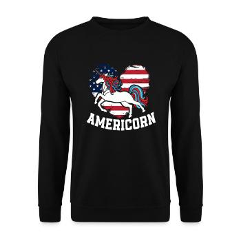 Amérique États-Unis Américain Américain - Sweat-shirt Unisexe - noir - Devant - Alina (178cm) & Michal (187cm)