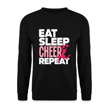 Drôle de pom-pom girl Cheerleading Cadeau - Sweat-shirt Unisexe - noir - Devant - Alina (178cm) & Michal (187cm)
