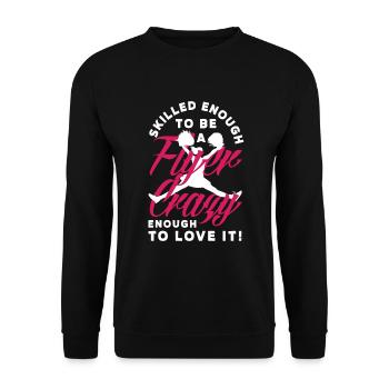 Drôle de pom-pom girl Cheerleading Cadeau - Sweat-shirt Unisexe - noir - Devant - Alina (178cm) & Michal (187cm)