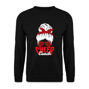 Drôle de pom-pom girl Cheerleading Cadeau - Sweat-shirt Unisexe - noir - Devant - Alina (178cm) & Michal (187cm)