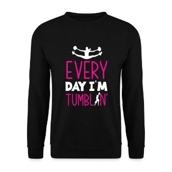Drôle de pom-pom girl Cheerleading Cadeau - Sweat-shirt Unisexe - noir - Devant - Alina (178cm) & Michal (187cm)