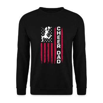 Lustiges Cheerleader Cheerleading Geschenk - Unisex Pullover - Schwarz - Vorne - Alina (178cm) & Michal (187cm)