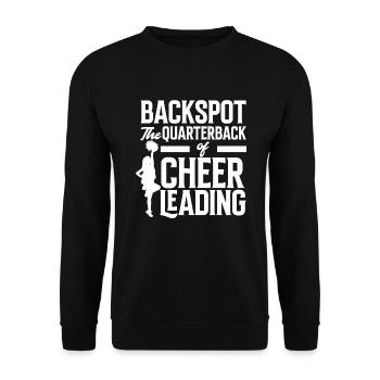 Lustiges Cheerleader Cheerleading Geschenk - Unisex Pullover - Schwarz - Vorne - Alina (178cm) & Michal (187cm)