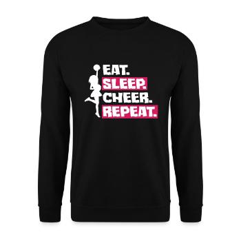 Drôle de pom-pom girl Cheerleading Cadeau - Sweat-shirt Unisexe - noir - Devant - Alina (178cm) & Michal (187cm)