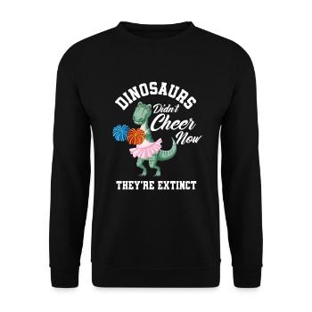 Lustiges Cheerleader Cheerleading Geschenk - Unisex Pullover - Schwarz - Vorne - Alina (178cm) & Michal (187cm)