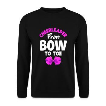 Drôle de pom-pom girl Cheerleading Cadeau - Sweat-shirt Unisexe - noir - Devant - Alina (178cm) & Michal (187cm)