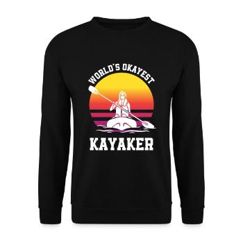 Kajak Kanu - Unisex Pullover - Schwarz - Vorne - Alina (178cm) & Michal (187cm)
