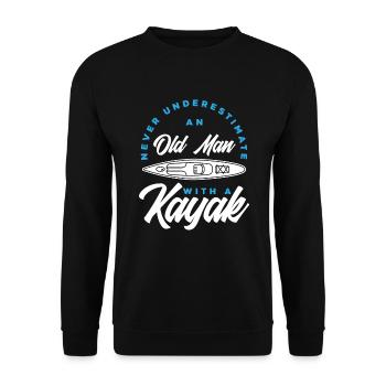 Kajak Kanu - Unisex Pullover - Schwarz - Vorne - Alina (178cm) & Michal (187cm)