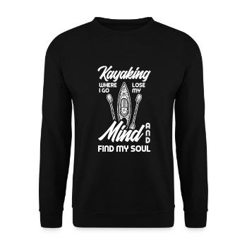 Kajak Kanu - Unisex Pullover - Schwarz - Vorne - Alina (178cm) & Michal (187cm)