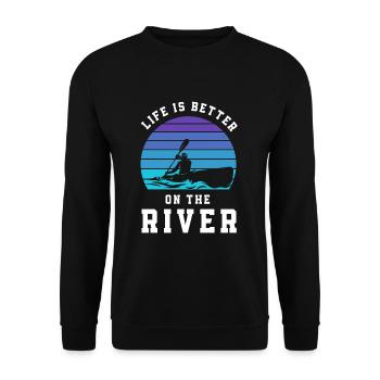 Kayak Canoë - Sweat-shirt Unisexe - noir - Devant - Alina (178cm) & Michal (187cm)