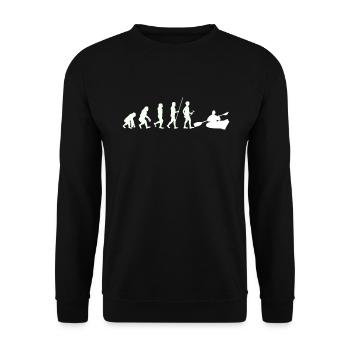Kajak Kanu - Unisex Pullover - Schwarz - Vorne - Alina (178cm) & Michal (187cm)
