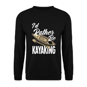 Kajak Kanu - Unisex Pullover - Schwarz - Vorne - Alina (178cm) & Michal (187cm)