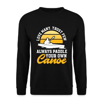 Kayak Canoë - Sweat-shirt Unisexe - noir - Devant - Alina (178cm) & Michal (187cm)