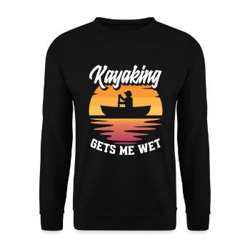 Kajak Kanu - Unisex Pullover - Schwarz - Vorne - Alina (178cm) & Michal (187cm)