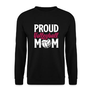 Drôle de cadeau de maman de volleyball - Sweat-shirt Unisexe - noir - Devant - Alina (178cm) & Michal (187cm)