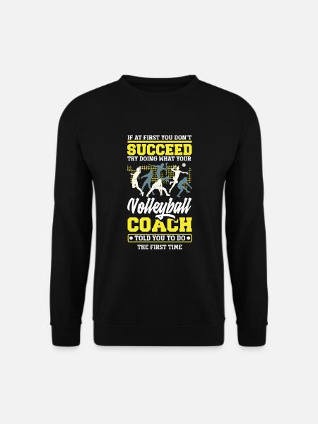 Lustiges Volleyball Coach Trainer Geschenk - Unisex Pullover - Schwarz