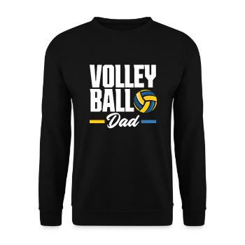 Funny volleyball dad gift - Unisex Sweatshirt - black - Front - Alina (178cm) & Michal (187cm)