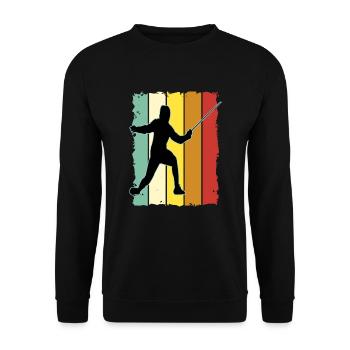 Fencing Fencing Sport Fencing - Unisex Sweatshirt - black - Front - Alina (178cm) & Michal (187cm)