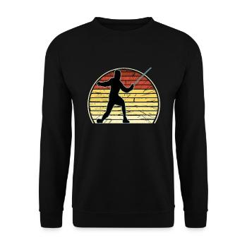 Fencing Fencing Sport Fencing - Unisex Sweatshirt - black - Front - Alina (178cm) & Michal (187cm)