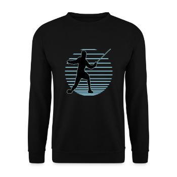 Fencing Fencing Sport Fencing - Unisex Sweatshirt - black - Front - Alina (178cm) & Michal (187cm)