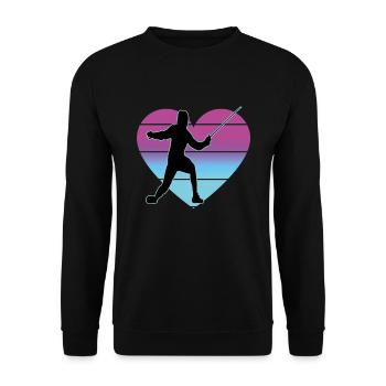 Fencing Fencing Sport Fencing - Unisex Sweatshirt - black - Front - Alina (178cm) & Michal (187cm)