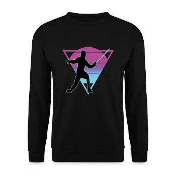 Fencing Fencing Sport Fencing - Unisex Sweatshirt - black - Front - Alina (178cm) & Michal (187cm)