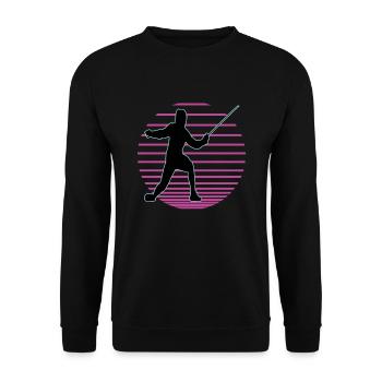 Fencing Fencing Sport Fencing - Unisex Sweatshirt - black - Front - Alina (178cm) & Michal (187cm)