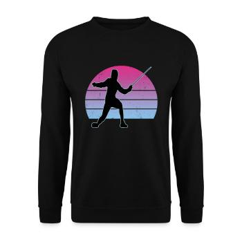 Fencing Fencing Sport Fencing - Unisex Sweatshirt - black - Front - Alina (178cm) & Michal (187cm)