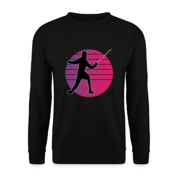 Fencing Fencing Sport Fencing - Unisex Sweatshirt - black - Front - Alina (178cm) & Michal (187cm)