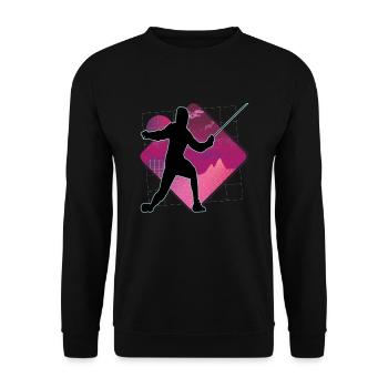 Fencing Fencing Sport Fencing - Unisex Sweatshirt - black - Front - Alina (178cm) & Michal (187cm)