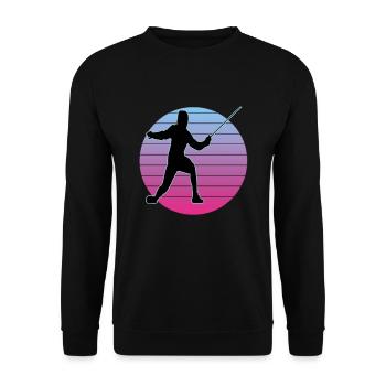 Fencing Fencing Sport Fencing - Unisex Sweatshirt - black - Front - Alina (178cm) & Michal (187cm)