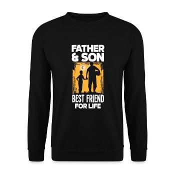 Papa Père Cadeau de la fête des pères - Sweat-shirt Unisexe - noir - Devant - Alina (178cm) & Michal (187cm)
