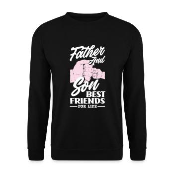Papa Père Cadeau de la fête des pères - Sweat-shirt Unisexe - noir - Devant - Alina (178cm) & Michal (187cm)