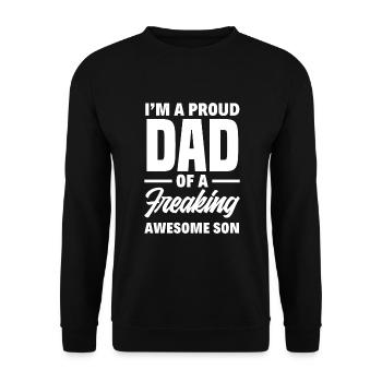 Papa Père Cadeau de la fête des pères - Sweat-shirt Unisexe - noir - Devant - Alina (178cm) & Michal (187cm)