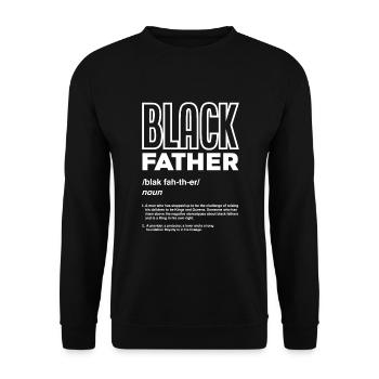 Papa Père Cadeau de la fête des pères - Sweat-shirt Unisexe - noir - Devant - Alina (178cm) & Michal (187cm)