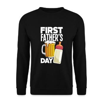 Papa Père Cadeau de la fête des pères - Sweat-shirt Unisexe - noir - Devant - Alina (178cm) & Michal (187cm)