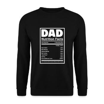 Papa Père Cadeau de la fête des pères - Sweat-shirt Unisexe - noir - Devant - Alina (178cm) & Michal (187cm)