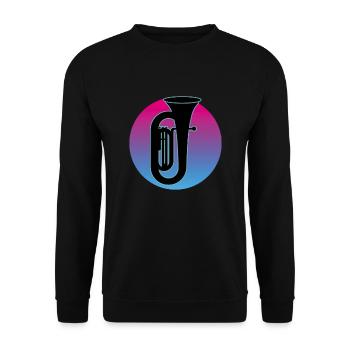 Tuba Player Tuba Musical Instrument - Unisex Sweatshirt - black - Front - Alina (178cm) & Michal (187cm)