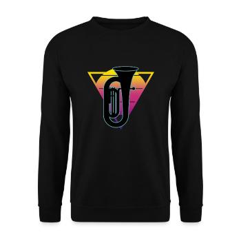 Tuba Player Tuba Musical Instrument - Unisex Sweatshirt - black - Front - Alina (178cm) & Michal (187cm)