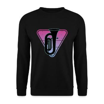 Tuba Player Tuba Musical Instrument - Unisex Sweatshirt - black - Front - Alina (178cm) & Michal (187cm)