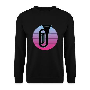 Tuba Player Tuba Musical Instrument - Unisex Sweatshirt - black - Front - Alina (178cm) & Michal (187cm)